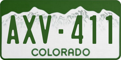 CO license plate AXV411