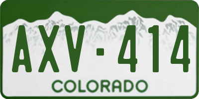 CO license plate AXV414