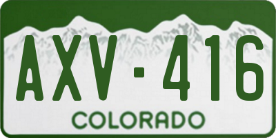 CO license plate AXV416