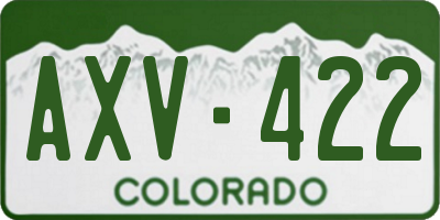 CO license plate AXV422