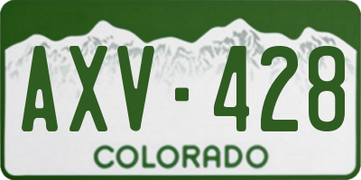 CO license plate AXV428
