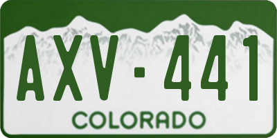CO license plate AXV441
