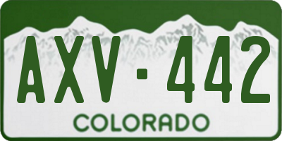 CO license plate AXV442