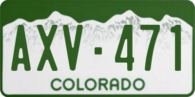 CO license plate AXV471