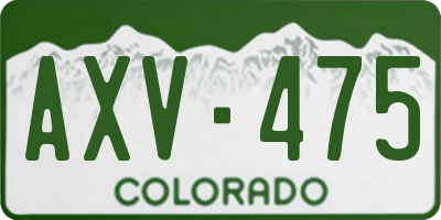 CO license plate AXV475