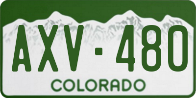 CO license plate AXV480
