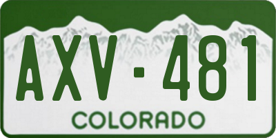 CO license plate AXV481