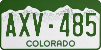 CO license plate AXV485
