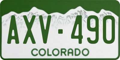 CO license plate AXV490