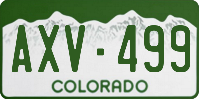 CO license plate AXV499
