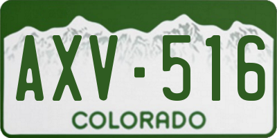 CO license plate AXV516