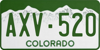 CO license plate AXV520