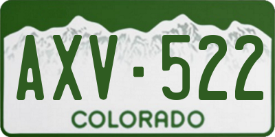 CO license plate AXV522