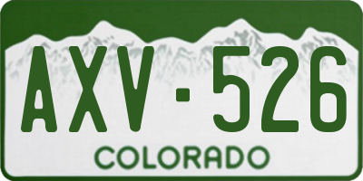 CO license plate AXV526