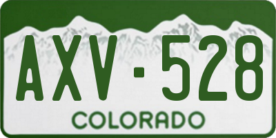 CO license plate AXV528