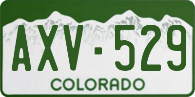 CO license plate AXV529