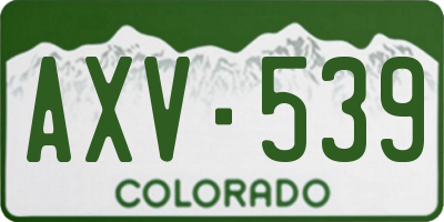 CO license plate AXV539