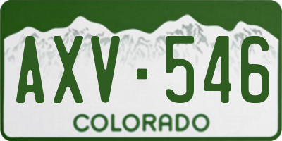 CO license plate AXV546