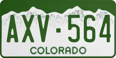 CO license plate AXV564