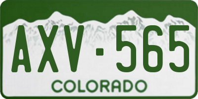 CO license plate AXV565