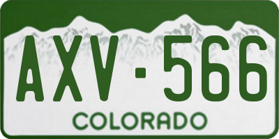 CO license plate AXV566