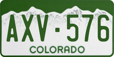 CO license plate AXV576
