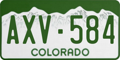 CO license plate AXV584