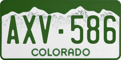 CO license plate AXV586
