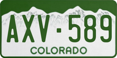 CO license plate AXV589