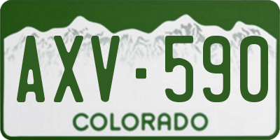 CO license plate AXV590