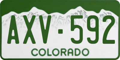 CO license plate AXV592