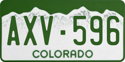 CO license plate AXV596
