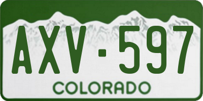 CO license plate AXV597