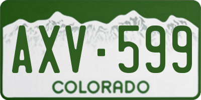 CO license plate AXV599