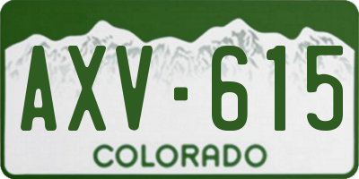 CO license plate AXV615