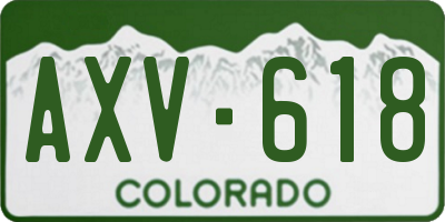 CO license plate AXV618