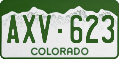 CO license plate AXV623