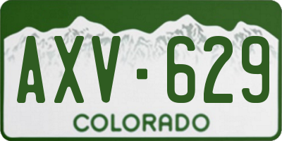 CO license plate AXV629