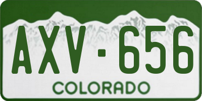 CO license plate AXV656