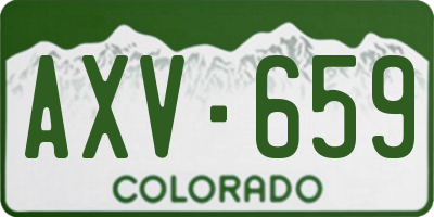 CO license plate AXV659