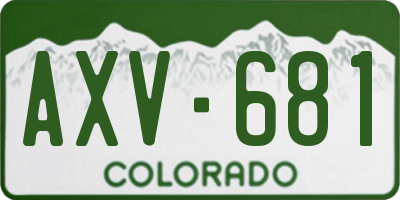 CO license plate AXV681