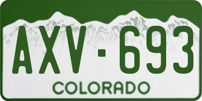CO license plate AXV693