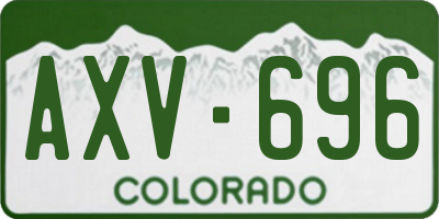 CO license plate AXV696