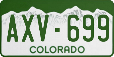 CO license plate AXV699