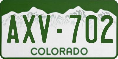CO license plate AXV702