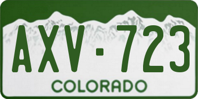 CO license plate AXV723