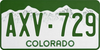 CO license plate AXV729