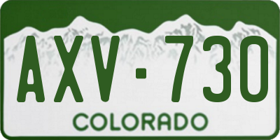 CO license plate AXV730