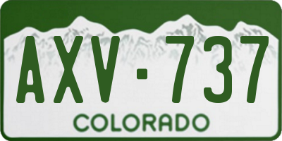 CO license plate AXV737