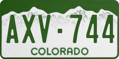 CO license plate AXV744